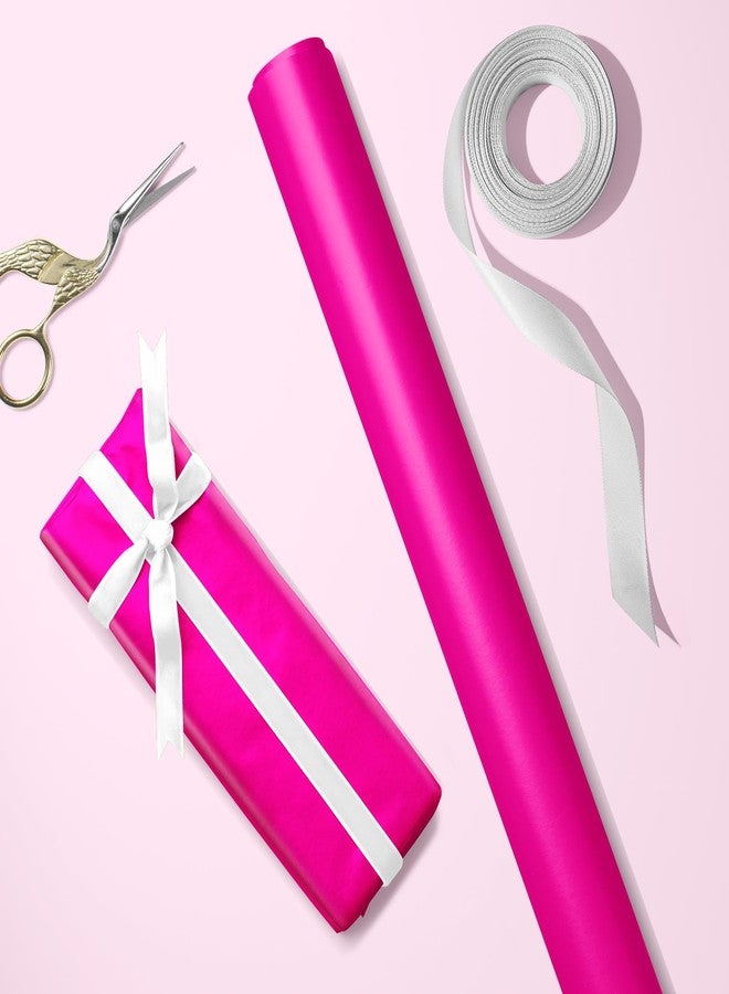 WRAPAHOLIC Solid Color Premium Pearl Glossy Wrapping Paper, Hot Pink Matte Gift Wrapping Paper - Perfect for Wedding,Valentine's Day,Birthday,Party(17in x 32.8ft Roll, 46 Sq. Ft) - Image 4